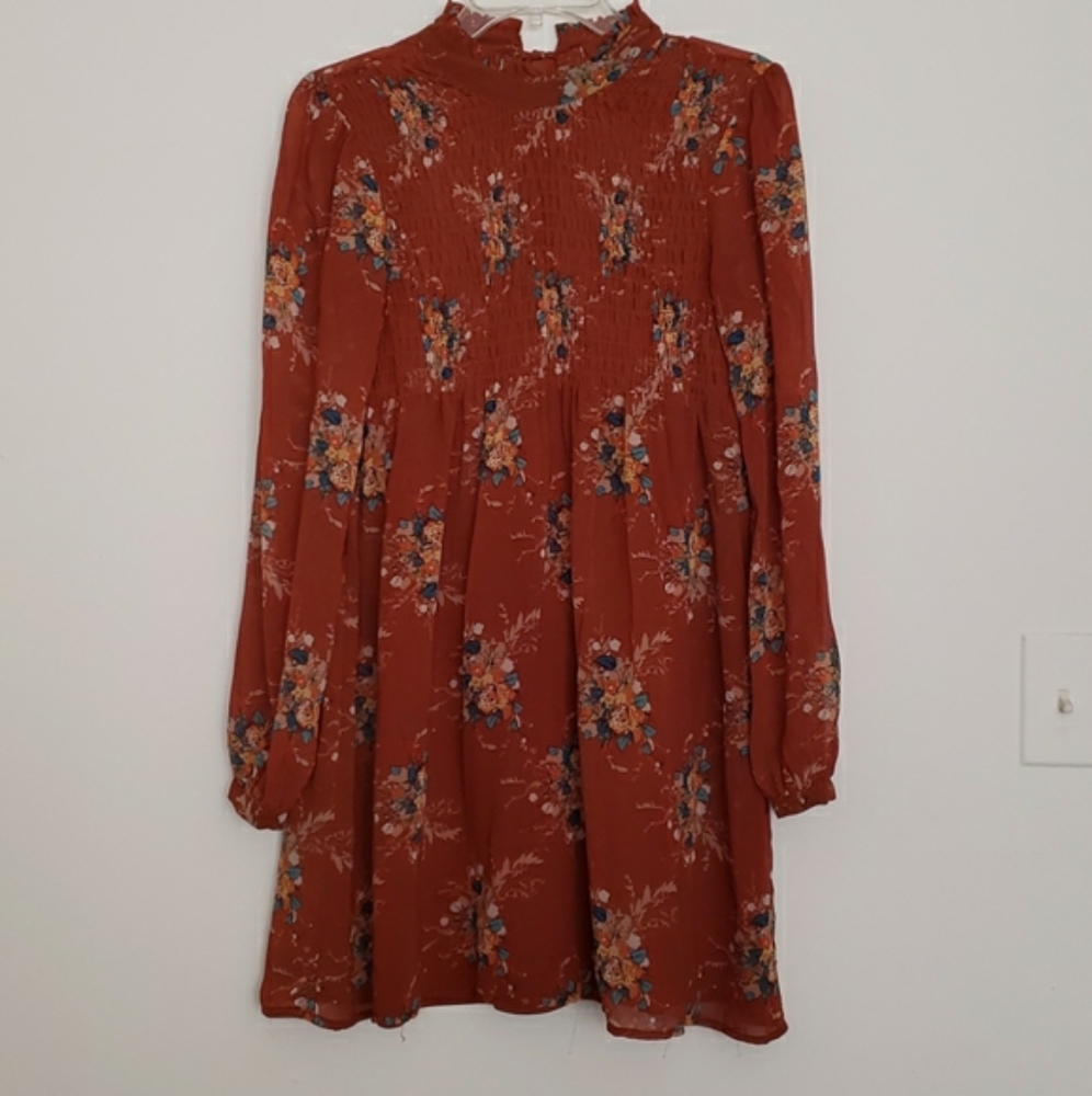 As U Wish Burnt Orange Dress